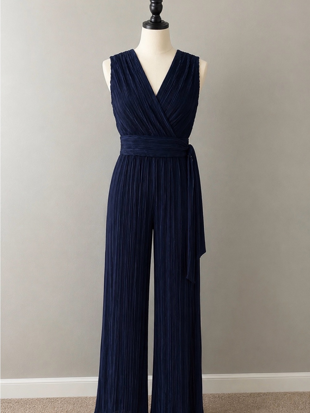 Navy formal romper.